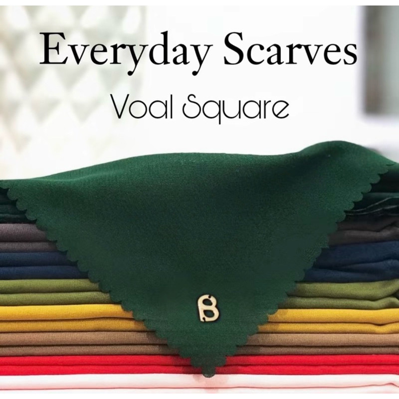 Hijab Buttonscarves Voal Polos Pin Logo B