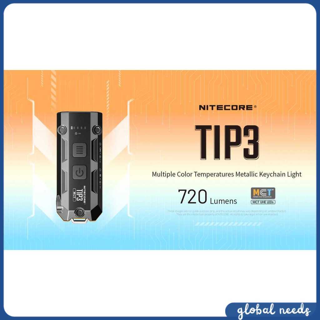 Nitecore Senter LED Mini Gantungan Keychain Flashlight 700 Lumens - TIP3