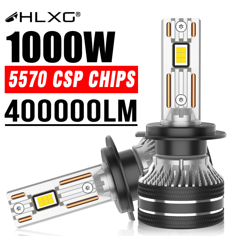 HLXG 300W H7 LED Canbus 30000LM Car Headlight Bulbs H1 H4 H8 H9 H11 9005 9006 9012 HB3 LED Lights Fo