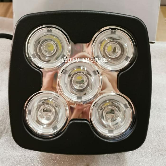 Lampu Kerja 50w 5 LED / Work Lamp Cree 50 watt Putih - Sinar Sebar