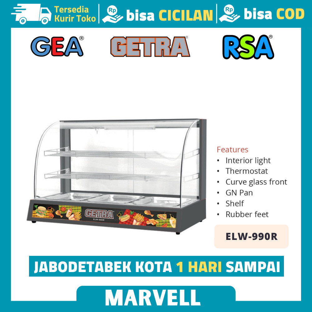 SHOWCASE WARMER SHOWCASE PENGHANGAT MAKANAN GETRA ELW 990R