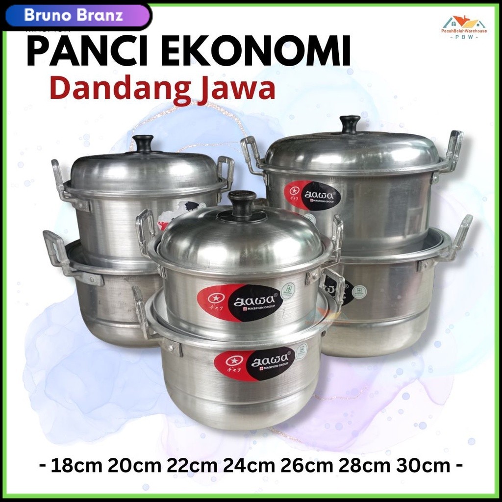 SALE TERLARIS Panci Dandang Jawa Maspion / Panci Kukus Aluminium / Dandang Ekonomi + Sarangan / Lang