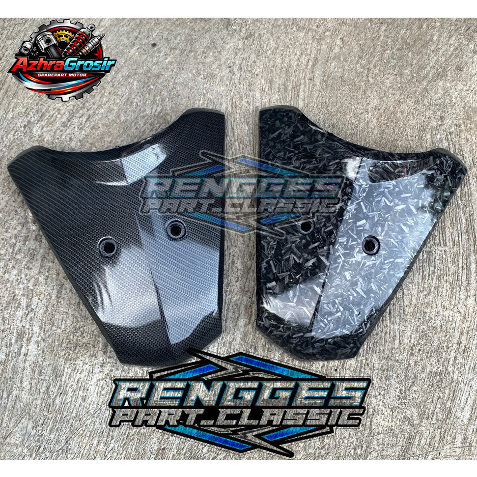 Panel supra x 125 new batman carbon dasi dada tebeng depan supra x 125 lama  carbon glossy