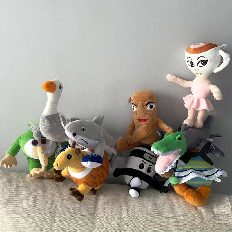 Kawaii Italian Brainrot Tung Tung Sahur Plush Doll Tralalero Tralala Bombarno Crocolo Shimpanzini Ba