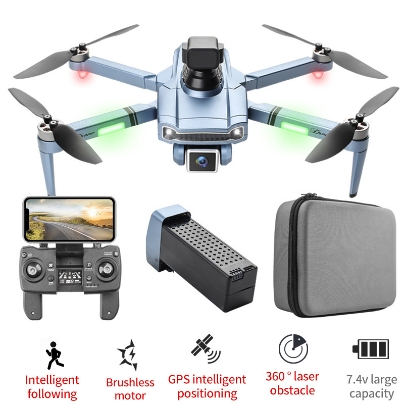 S179 Pro RC Drone GPS FPV Quadcopter with Profesional Dual 4K HD Cameras Foldable Quadcopter Brushle