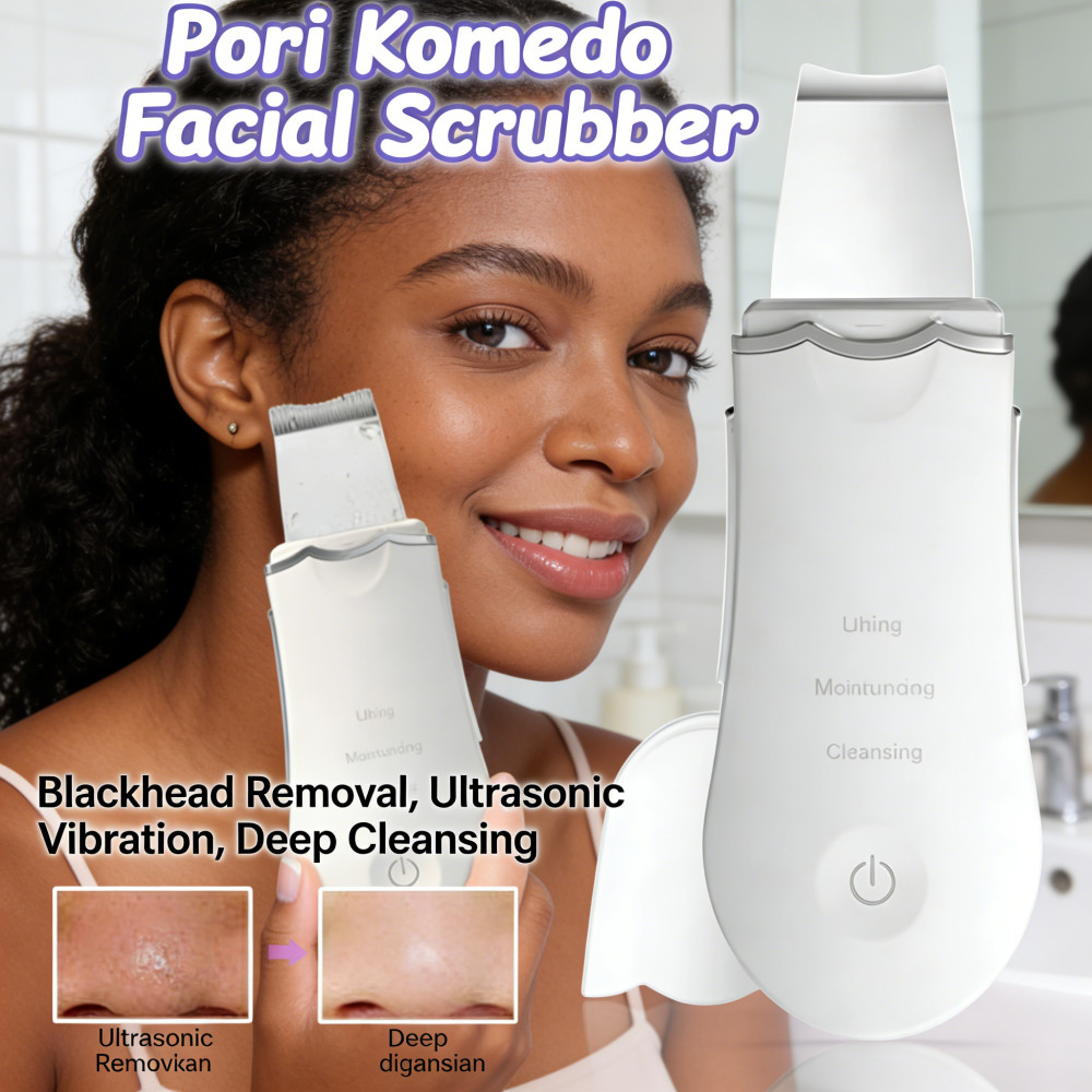 Penghilang Jerawat Dan Komedo Alat Pembersih Pori Ultrasonic Alat Facial Scrubber Pori Kulit Wajah 3