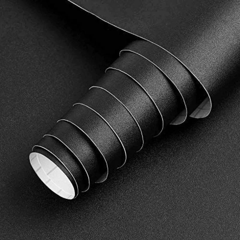 OMKU - Stiker Skotlet Hitam Doff Kasar Kulit Jeruk Lebar 50 Cm terbaru