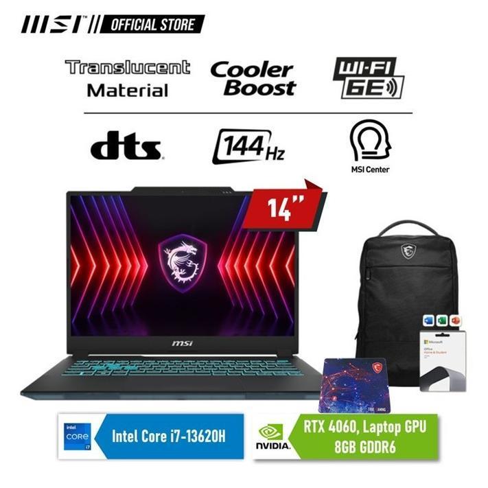 MSI CYBORG 14 I7 13620H RTX4060 8GB16GB 512SSD W11+OHS 14.0FHD+ 144HZ 100SRGB BLIT