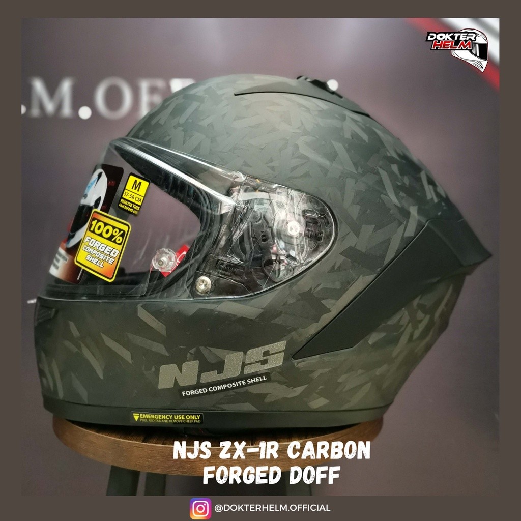 HELM NJS ZX-1R FULL FACE FULLFACE MOTIF CARBON FORGED| HELM NJS ZX-1R MOTIF NEW TERBARU ORI SNI TERM