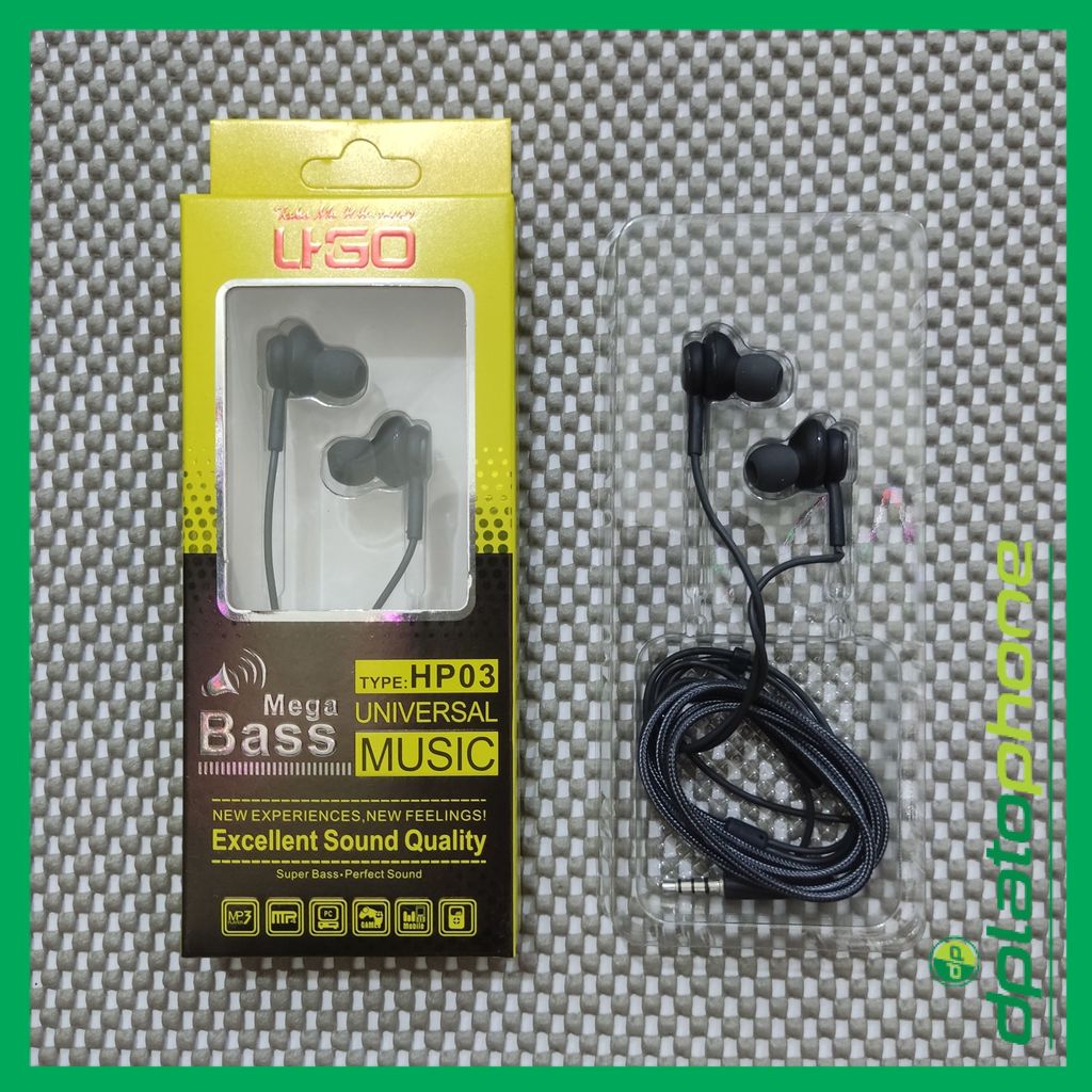 [HF HP03] HEADASET / HEADPHONE / EARPHONE / HANDSFREE  MEGA BASS - UGO/LIGO