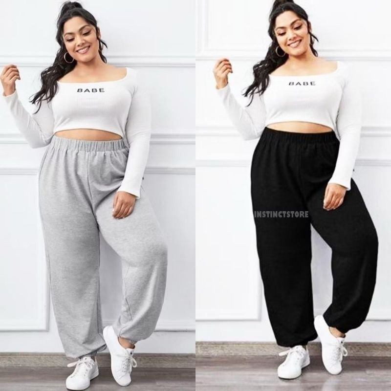 SWEATPANTS JUMBO JOGGER PANTS PRIA WANITA UKURAN JUMBO / CELANA JOGGER WANITA JUMBO