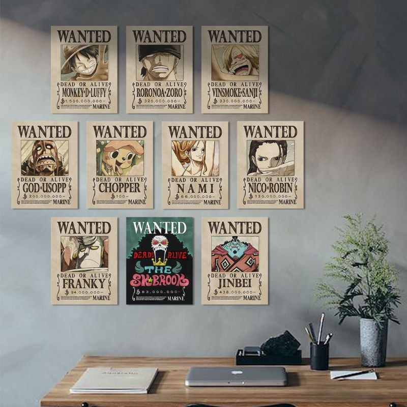 poster bounty one piece kru mugiwara termurah ukuran custom