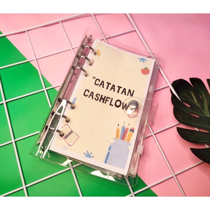 1 Paket Binder A6 Financial Planner Budgeting Keuangan Buku Agenda Jurnal Journaling Notes Notebook 