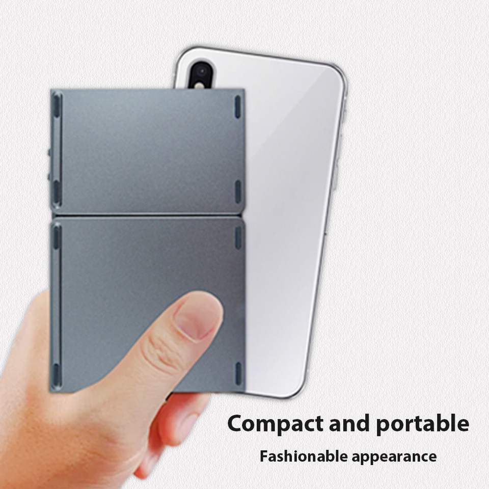 Foldable Bluetooth Keyboard with Touchpad Portable Wireless Folding Keyboard for Phone Laptop Tablet