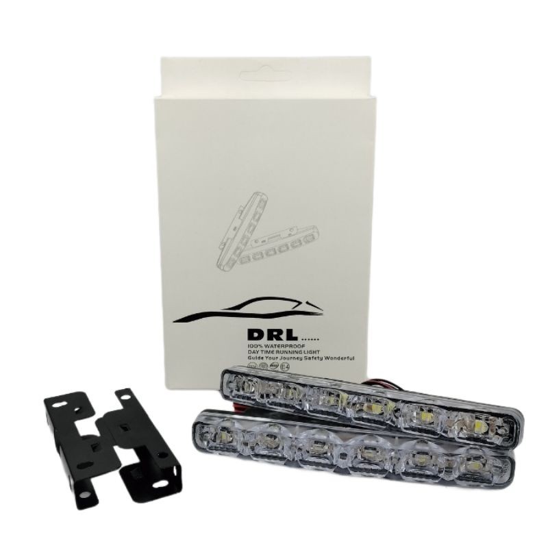 Lampu DRL Mobil 6 Led Dus Putih