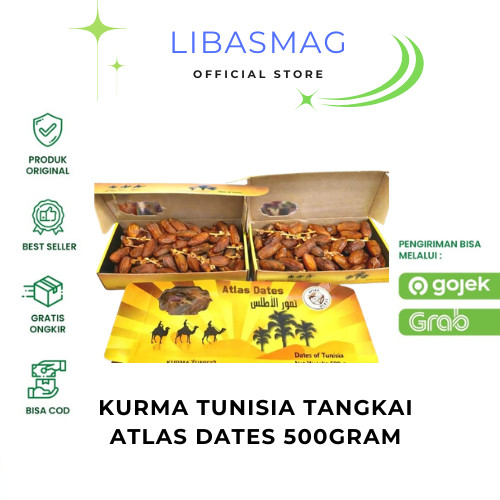 Kurma Tunisia Tangkai 500gram premium ATLAS DATES