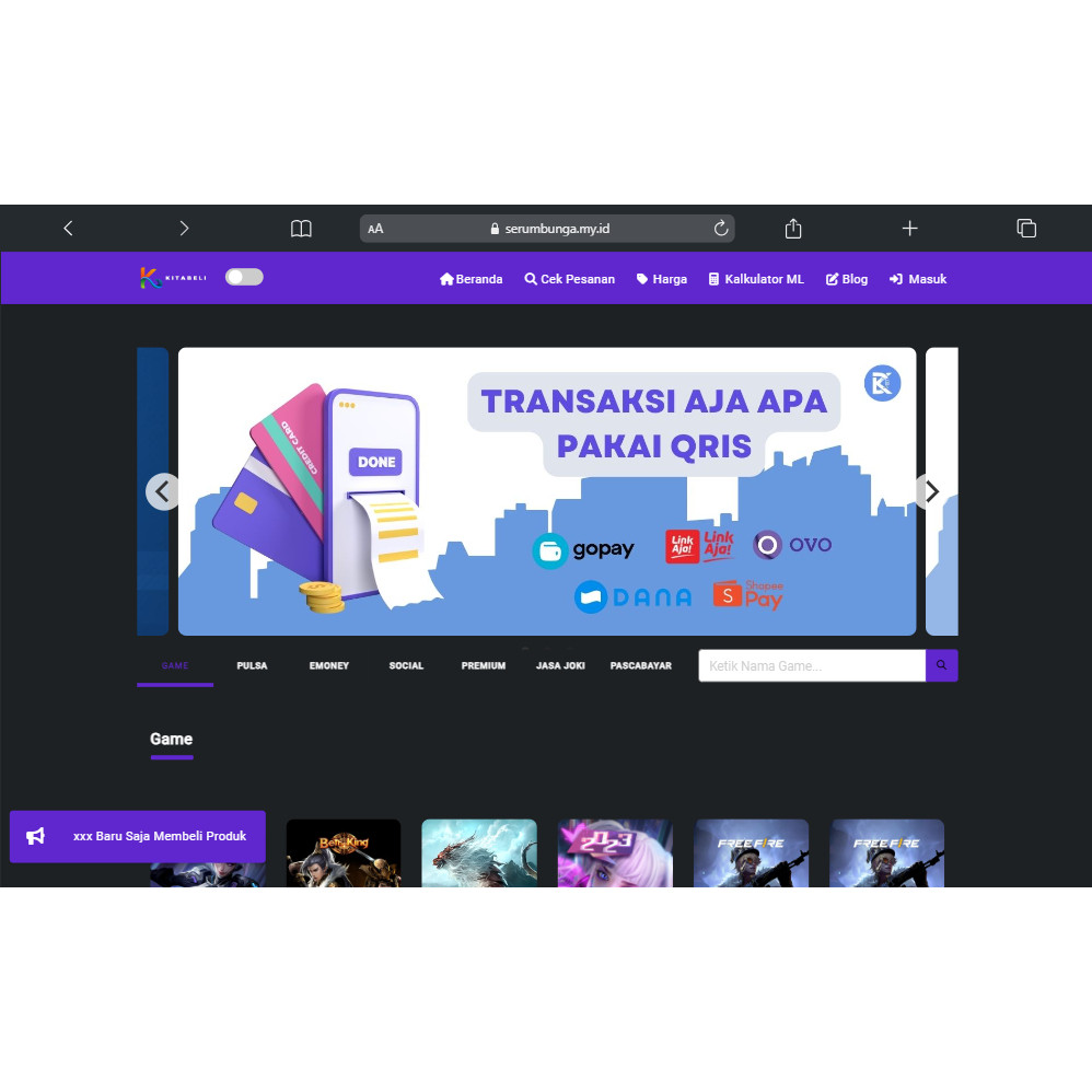 Source code topup game dan ppob ( lengkap SMM ) Update