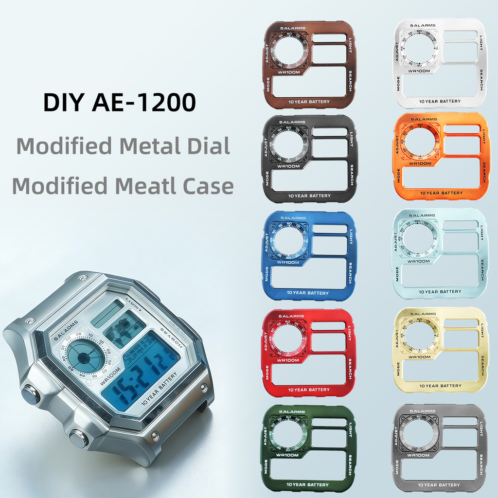 For Casio AE-1200 3229 metal surface metal case ae1200 wat al stainless steel shell upgraded moficat