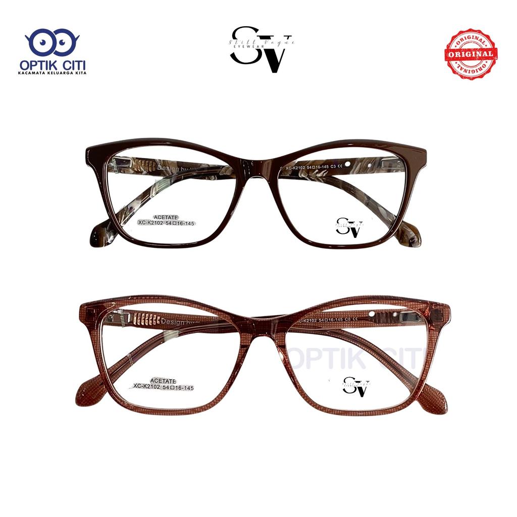 Frame Kacamata Cat Eye Wanita Stell Vogu 2102 ada Pegas