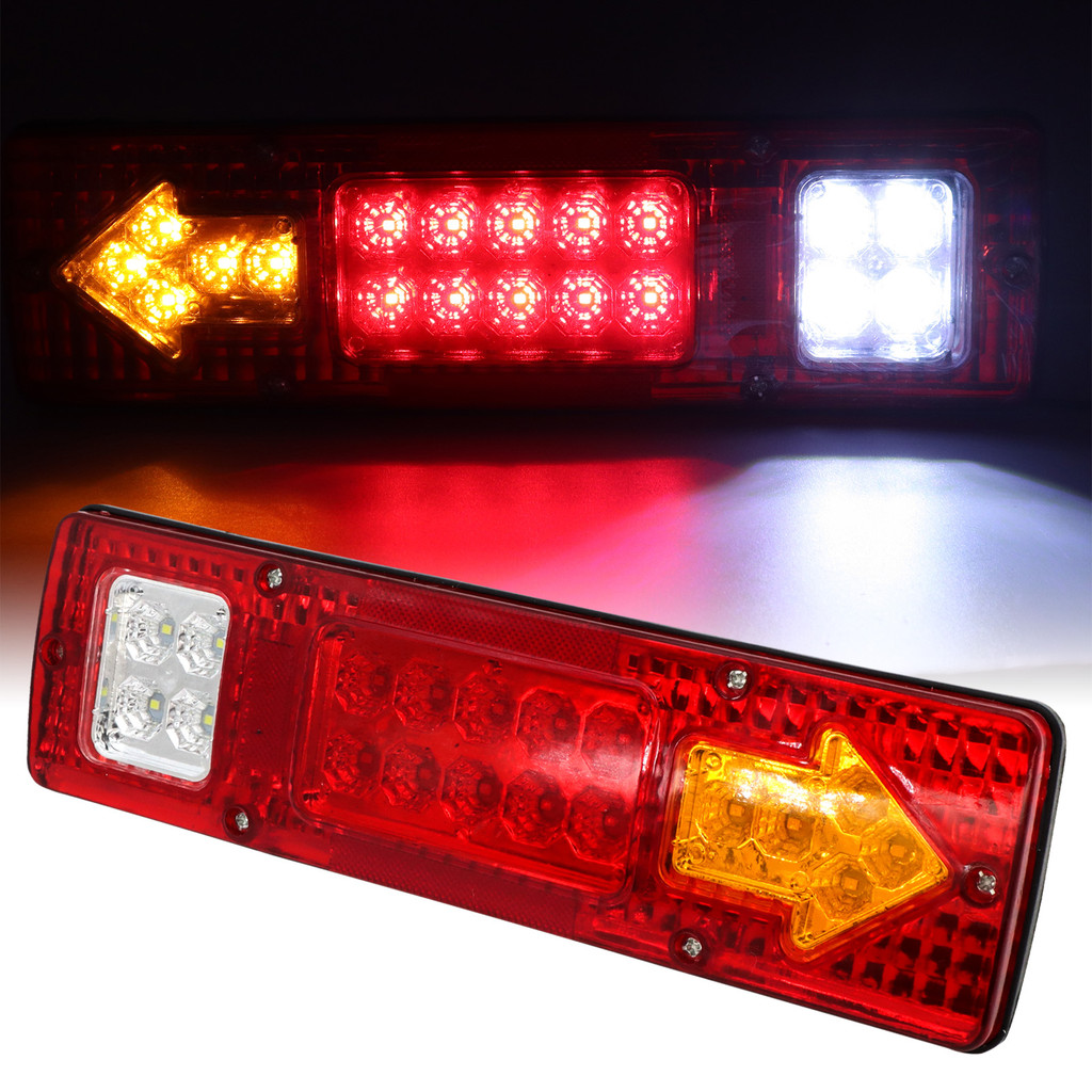 2 x 19LED Lampu Belakang Mobil Trailer Truk Lampu Rem Mundur Lampu Sinyal Belok Untuk Trailer Truk K