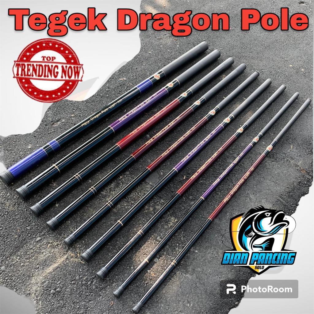 Joran Tegek Murah Haizhen Dragon Pole spek lentur ros panjang polos