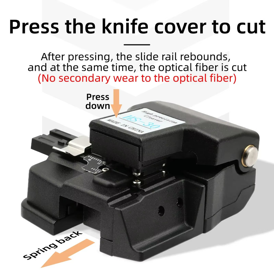 HS-30 High Precision Optical Fiber Cleaver Fiber Optical Cutter Comparable for Fujikura Fiber Cleave