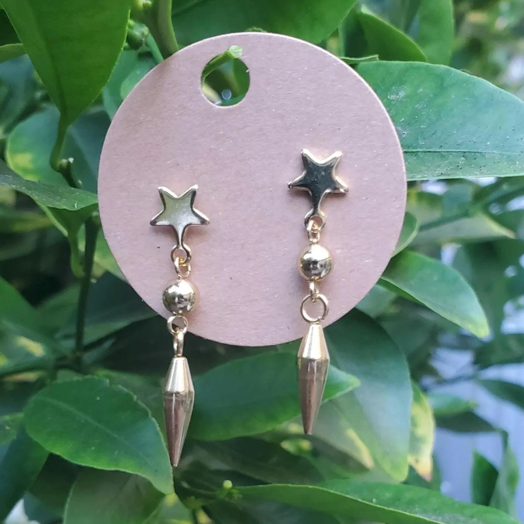Punk style y2k personalized creative trend earrings, geometric star pointed cone earrings