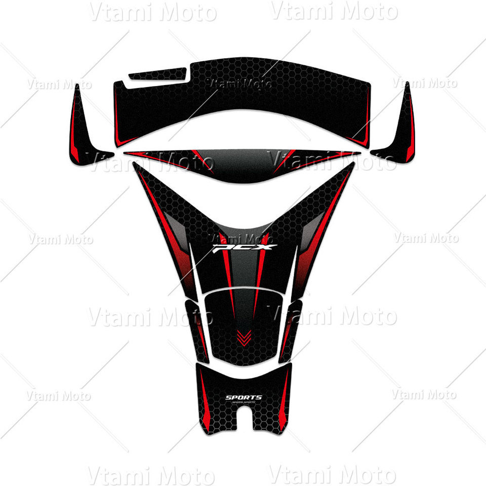 Motorcycle Fuel Tank Pad Sticker City Scooter Tank Protection Decals For PCX Pcx 2025