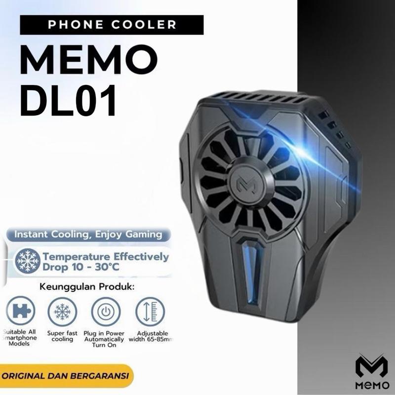 MEMO DL01 Phone Cooler Mobile Cooling Fan Cooler Radiator Kipas Pendingin HP Gaming