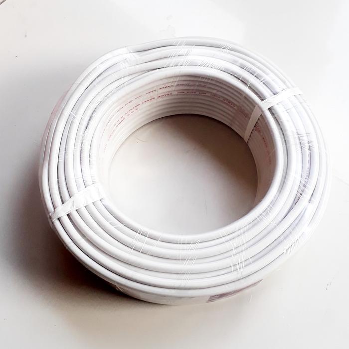 Kabel listrik serabut HYO 2X0.75 putih/hitam Kabel serabut 2x075 - Putih