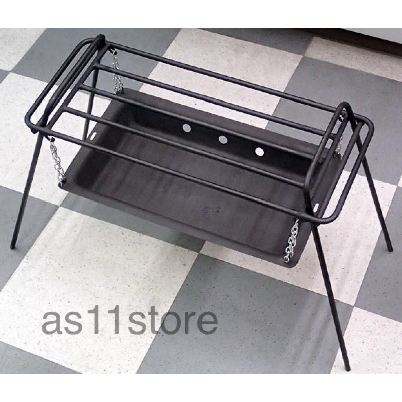 Bakaran besi Panggangan Portable Bakaran Sate Ikan Ayam Sosis Bakar Arang