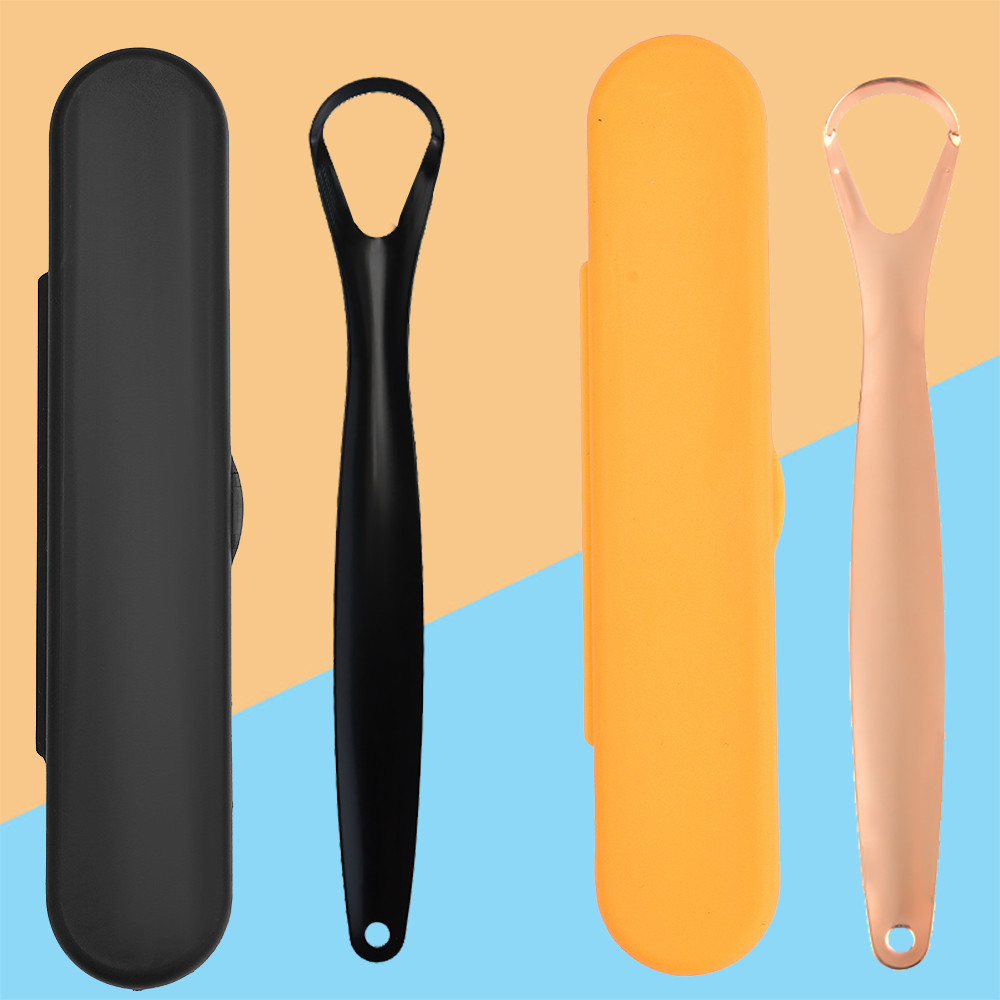 Stainless steel tongue coating cleaner, tongue scraper, oral tool, tongue coating brush Premium Stai