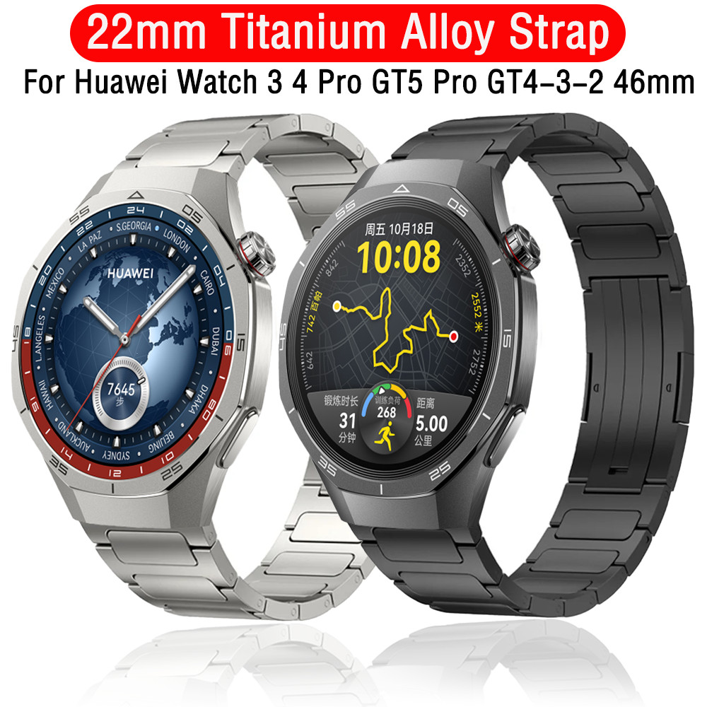 22mm Titanium Alloy Strap for Huawei Wat 5 4 GT5Pro GT6 Pro GT6 GT5-4-3 46mm Lightweight Bracelet Am