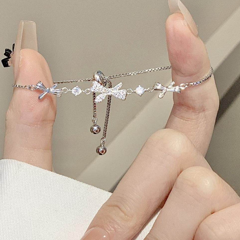 Gelang Serut Zirkon Gelang Titanium Modis Bahan Berkualitas Tinggi Tidak Luntur
