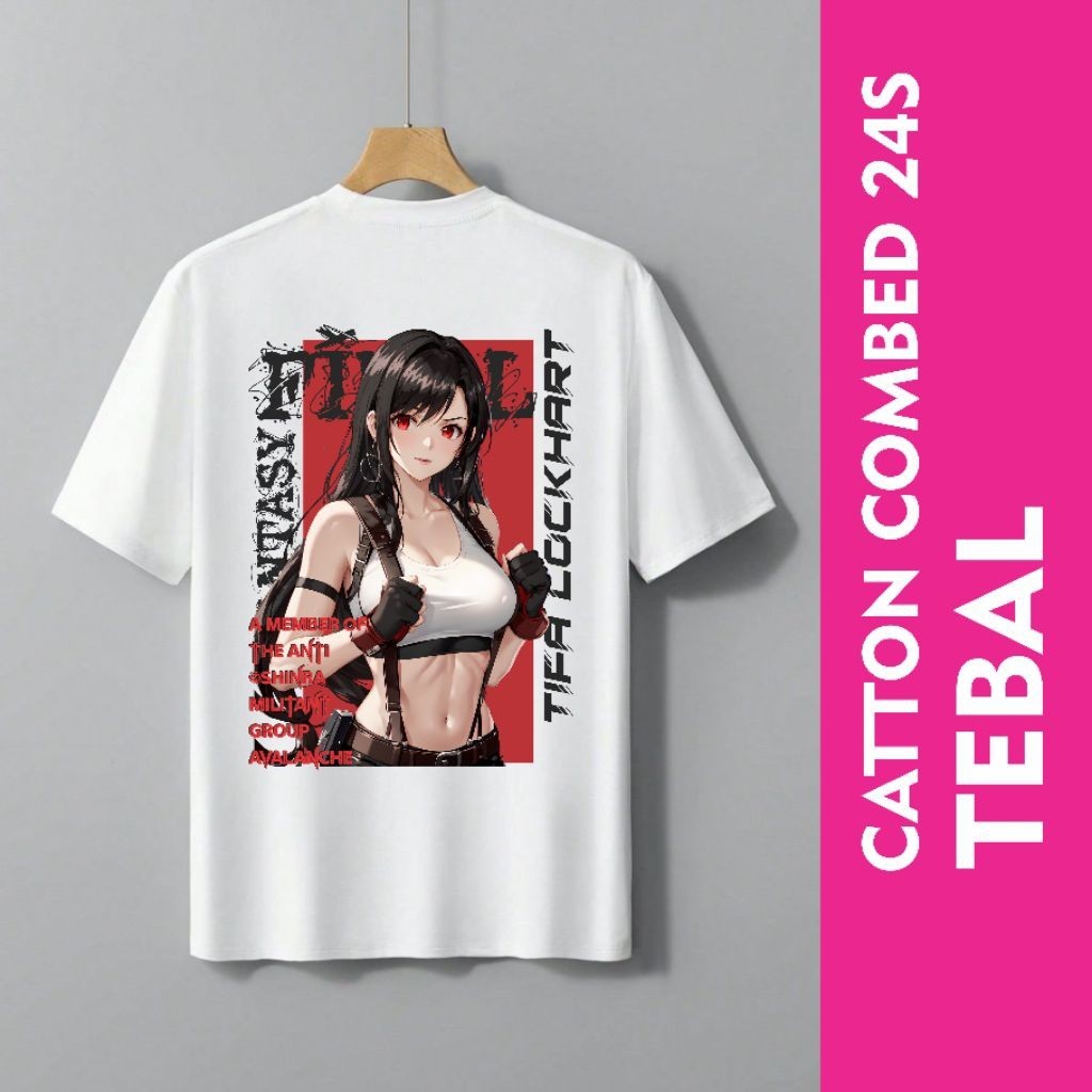 Kaos Tifa Lockhart Final Fantasy Distro