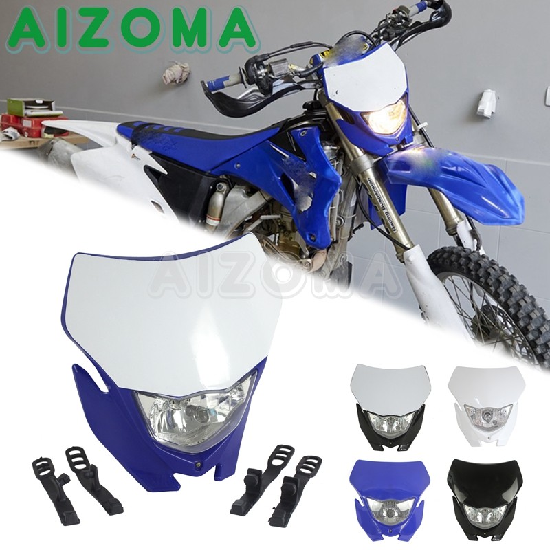 rt Bike Offroad Motocross 12v HI/lo Beam H4 Headlight Fairing Enduro Headlamp Supermoto For Yamaha W