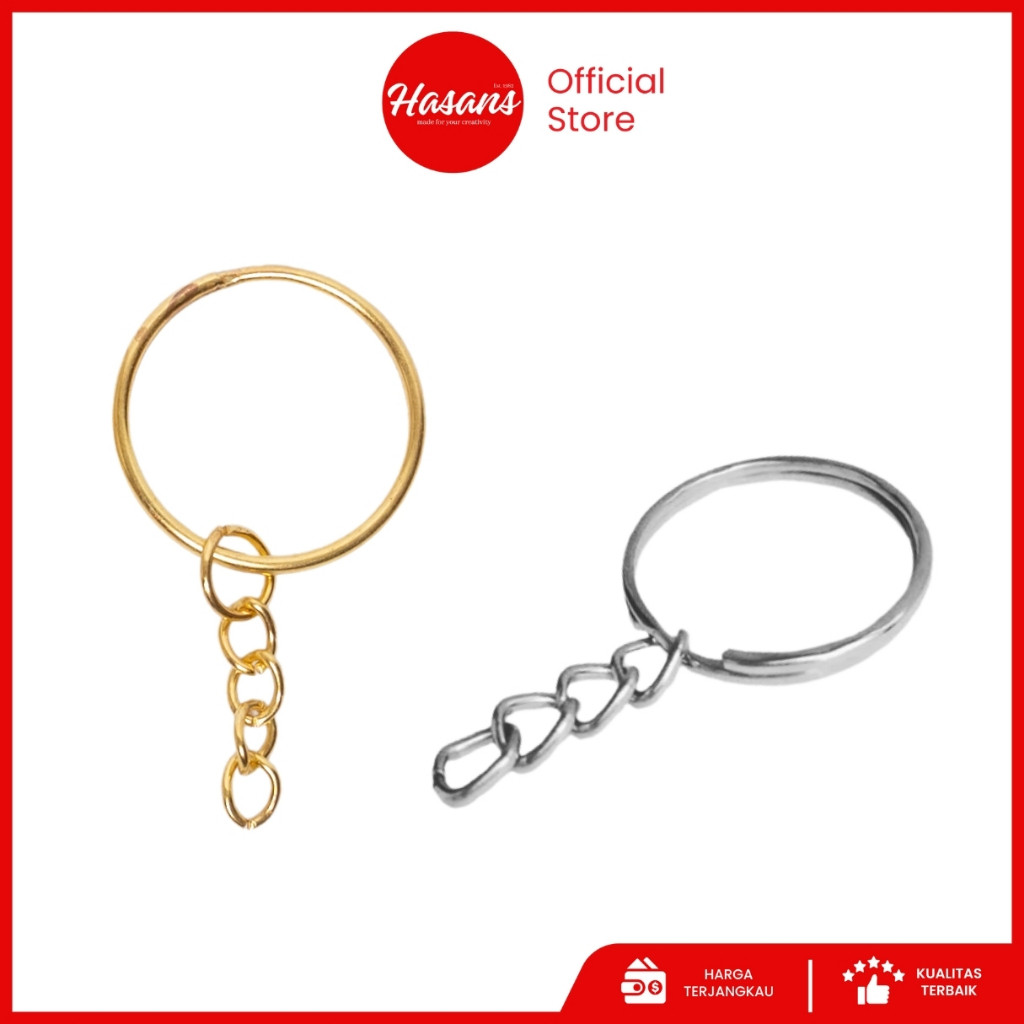 [1000 Pcs] Ring Besi / Pengait Kaitan / Ring Gantungan Kunci Bulat 18mm 25mm 28mm / Gantungan Kunci 