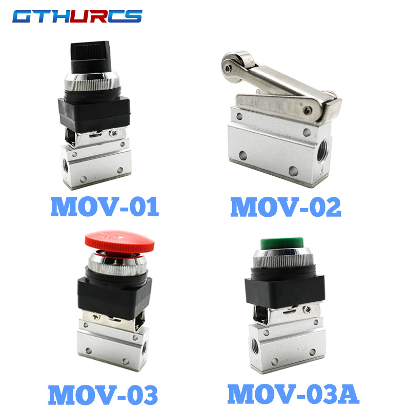 Pneumatic Mechanical Valve MOV-01 MOV-02 MOV-03 03A Manual Valve Air Switch Control Valve Quick Push