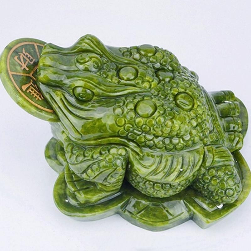 Ornamen Kadal Emas Giok Selatan Alami, Dekorasi Rumah Kadal Berkaki Tiga, Dekorasi Feng Shui, Keraji