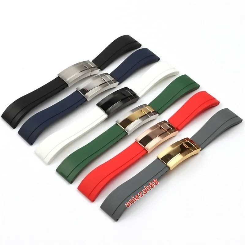 Tali Strap Jam ROLEX 20mm Rubber Silikon In Buckle High Quality For Rolex Submariner Oysterflex Dayt