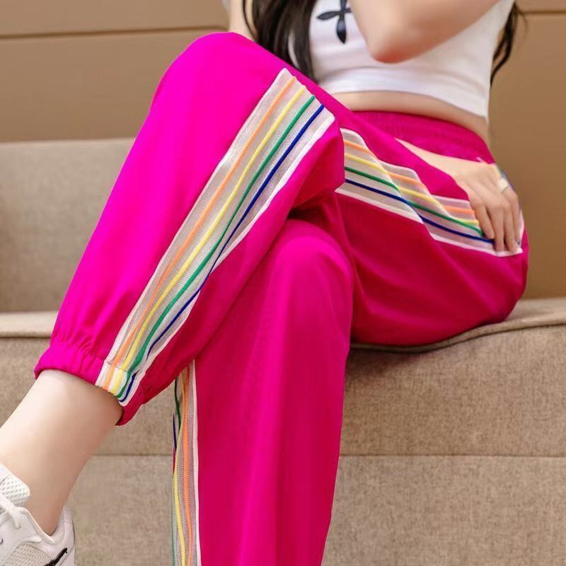 Colorful ice silk quick-dry pants/women's lightweight pants