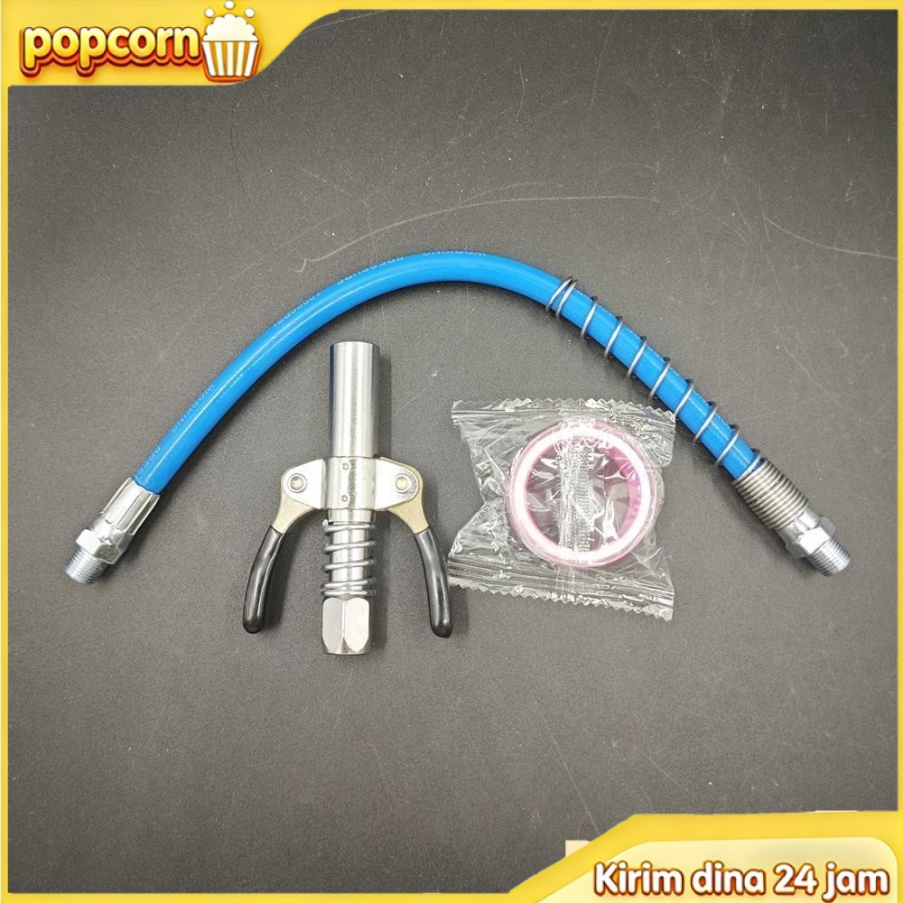 Grease Coupler Kepala Grease Gun Pegangan Ganda Kepala Grease Gun Kunci Ganda / Grease Coupler Denga