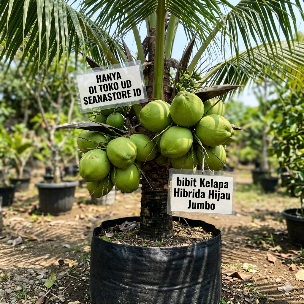 Bibit Kelapa Hibrida Hijau Jumbo Asli Bibit Tanaman Super Unggul UD SEANASTORE ID
