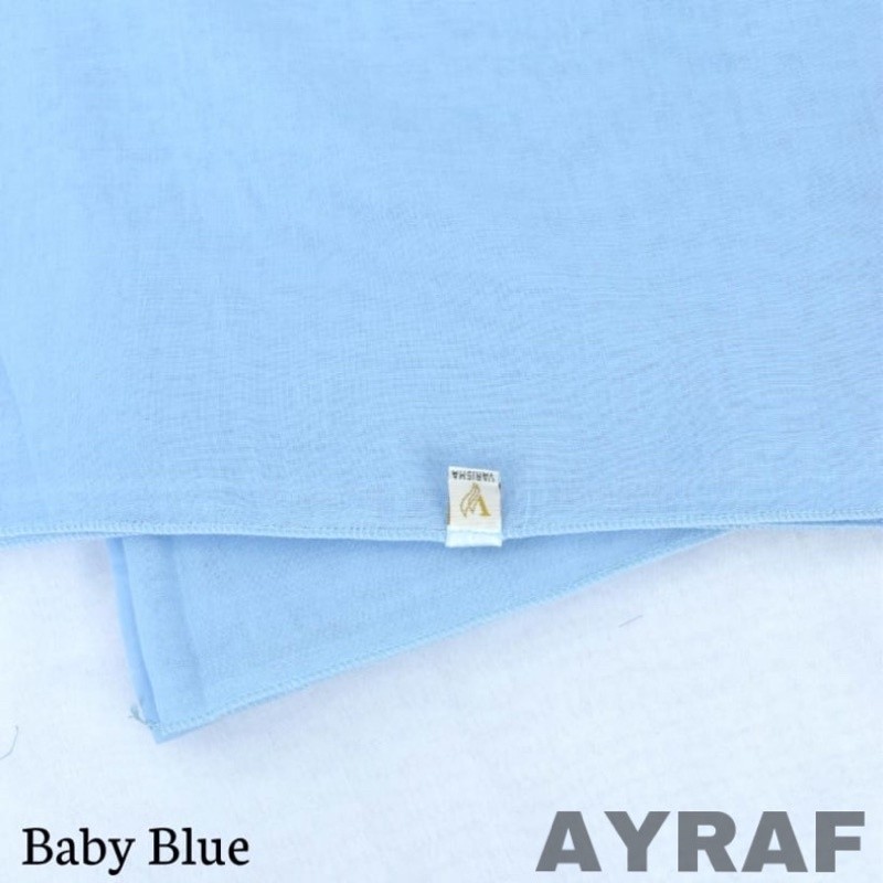 hijab segiempat voal paris premium size 110x110 by VARISHA warna beby blue/kerudung hijab segiempat 