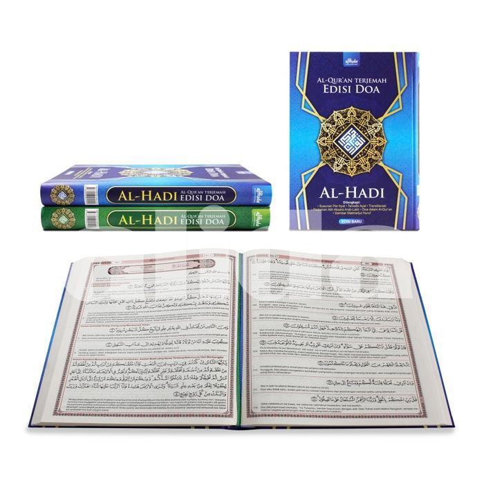 Al-Quran 30 Juz edisi Doa Al-Hadi Uk Besar Alquran Terjemah Latin Alhadi GIP - Biru