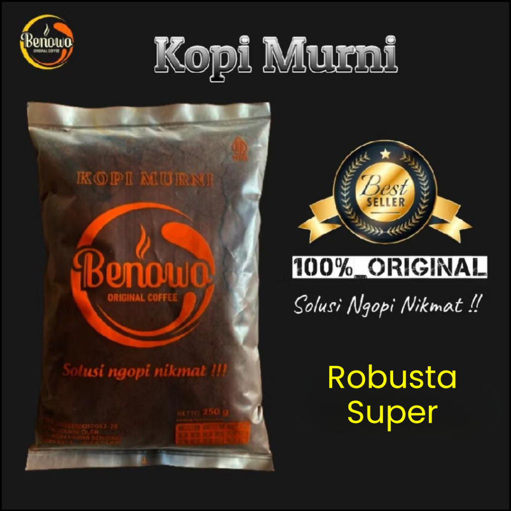 Kopi Benowo | Kopi Bubuk Robusta Super 100% Murni | 250Gram