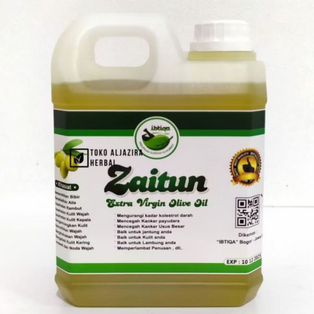 Minyak Zaitun Ibtiqo Extra Virgin Olive Oil 1000 Ml Asli Zaitun 1 Liter