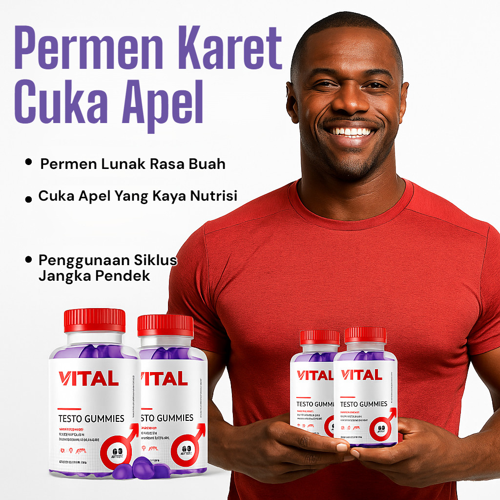 Gratis Ongkir -(60 Butir / Botol) Permen Karet Cuka Apel GrowXL/Permen Jelly Cuka Apel Sehat/Meningk