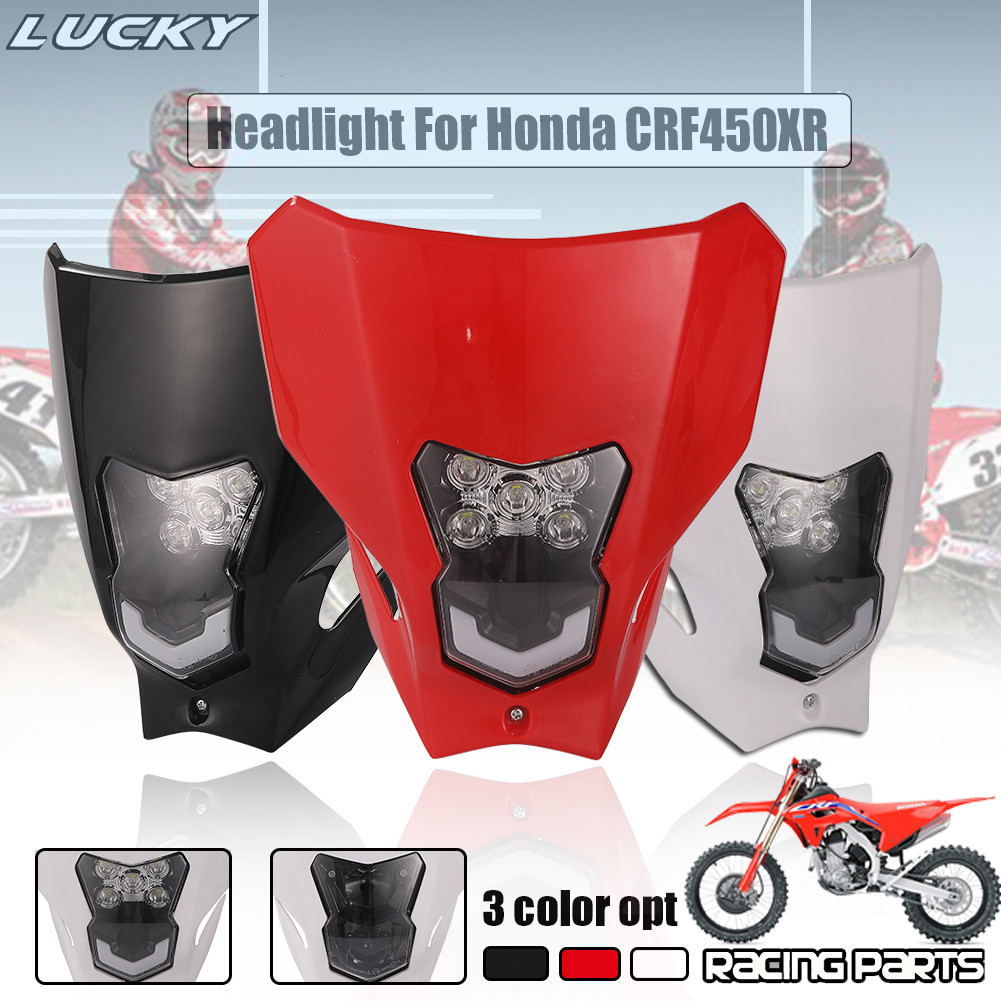 Motorcycle Headlight Headlamp LED Head Light Fairing For Honda CRF450 CRF450XR CRF450L CRF250 Superm