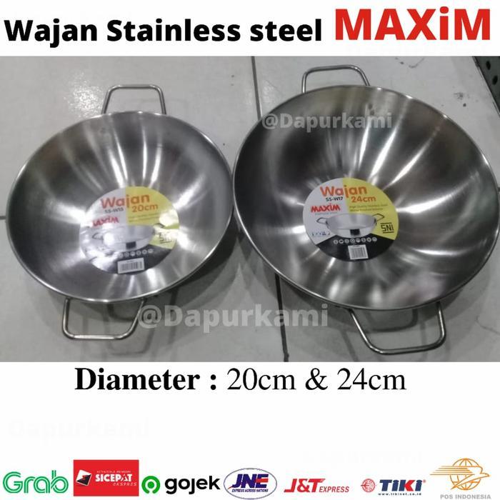Wajan Mini Stainless Steel Maxim Ori • Penggorengan Maxim - 20 [Terlaris]